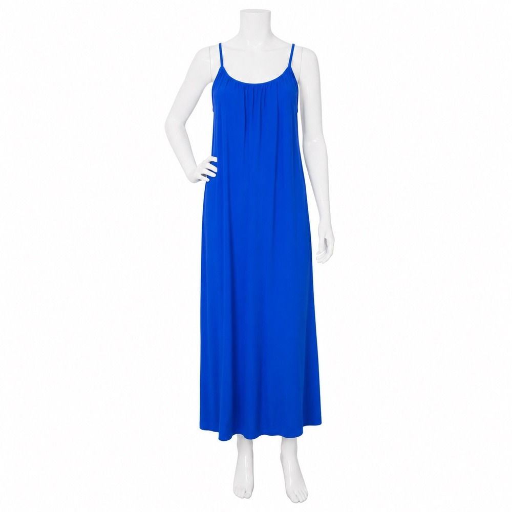 Sweaty Betty Sleeveless Maxi Dress Women's 10 Large Blue Flowy Vacation Resort